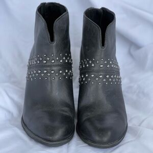 Lucky Brand Black Studded Ankle Booties